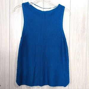 CUPIO Teal Blue Sleeveless Knit Top XL NWT